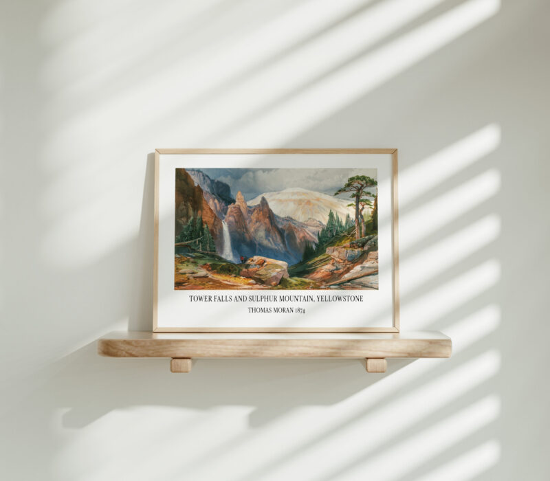 Tower Falls and Sulphur Mountain, Yellowstone by Thomas Moran 1874 Art Print - Image 5