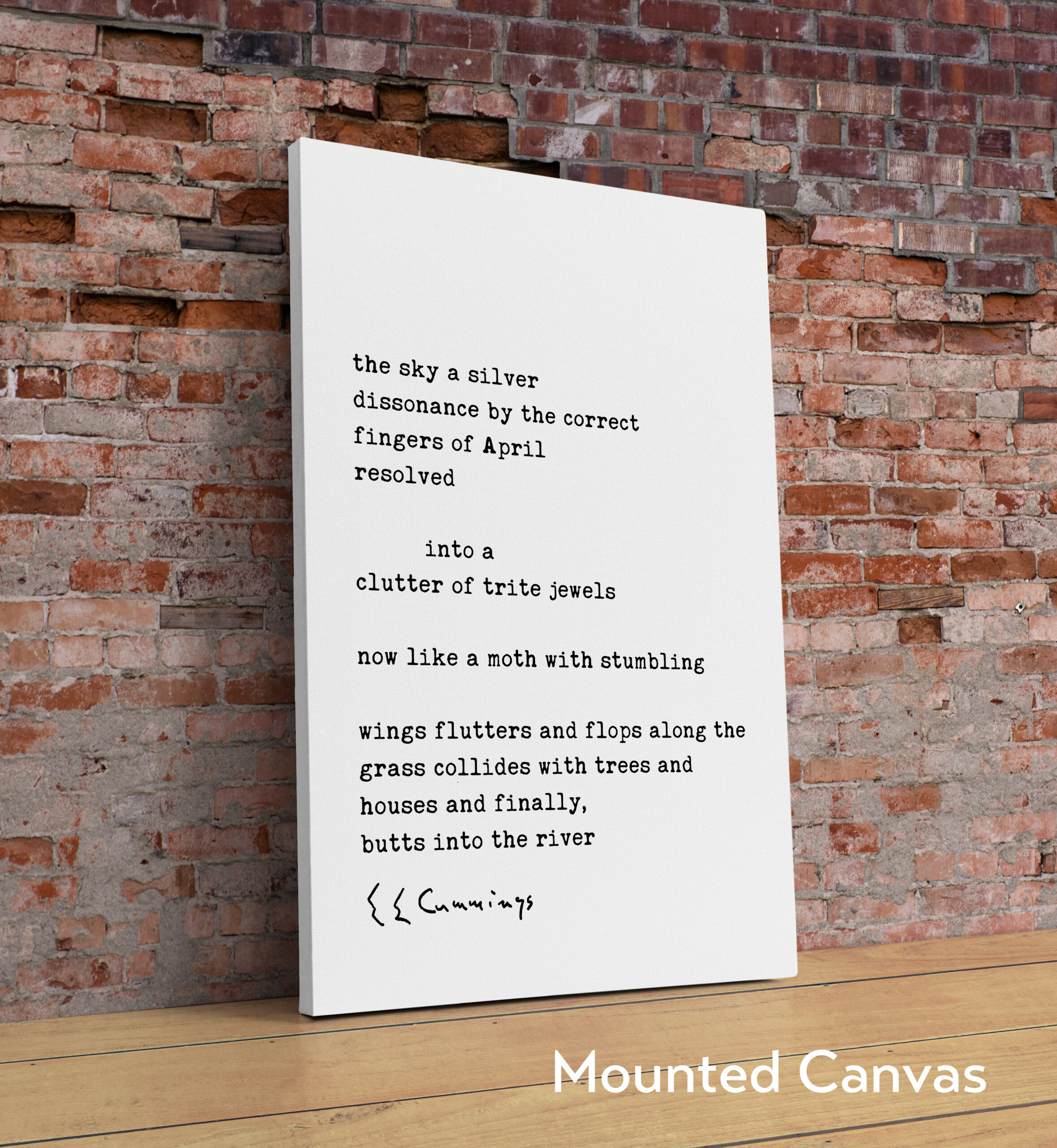 the sky a silver dissonance by the correct. E.E. Cummings Poem Typography Art Print - Image 2