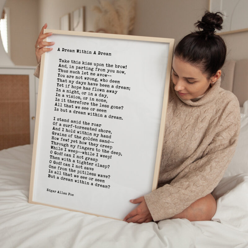 A Dream Within a Dream - Edgar Allan Poe Poem Typography Art Print - Image 4