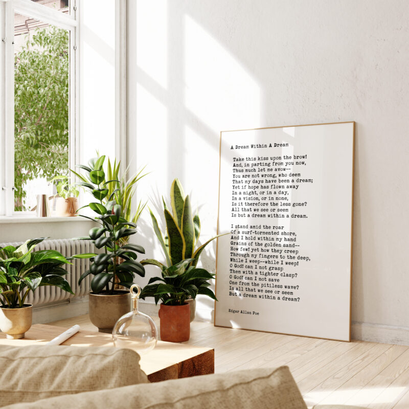 A Dream Within a Dream - Edgar Allan Poe Poem Typography Art Print - Image 5
