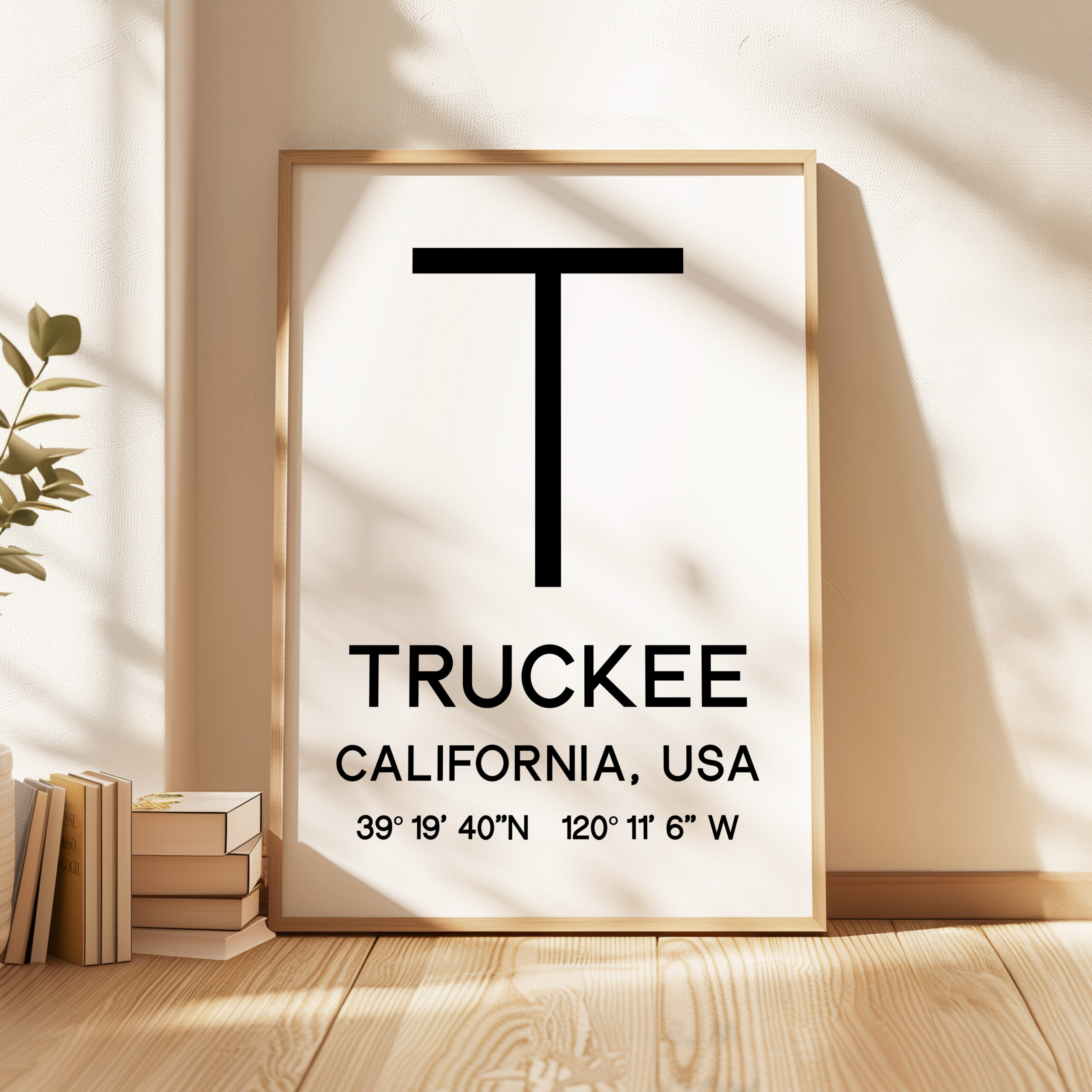 Truckee, California GPS Typography Art Print - Image 3