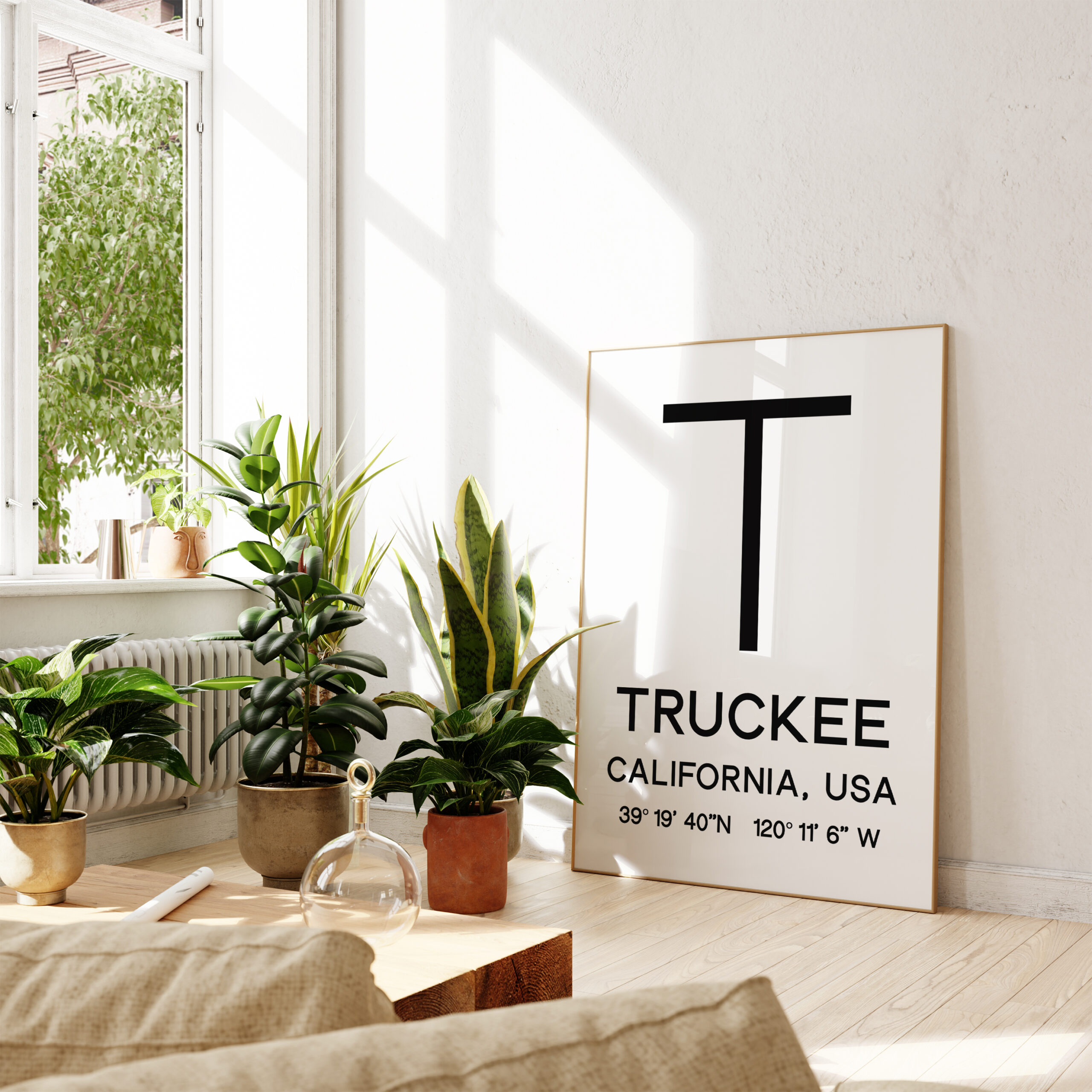 Truckee, California GPS Typography Art Print - Image 5