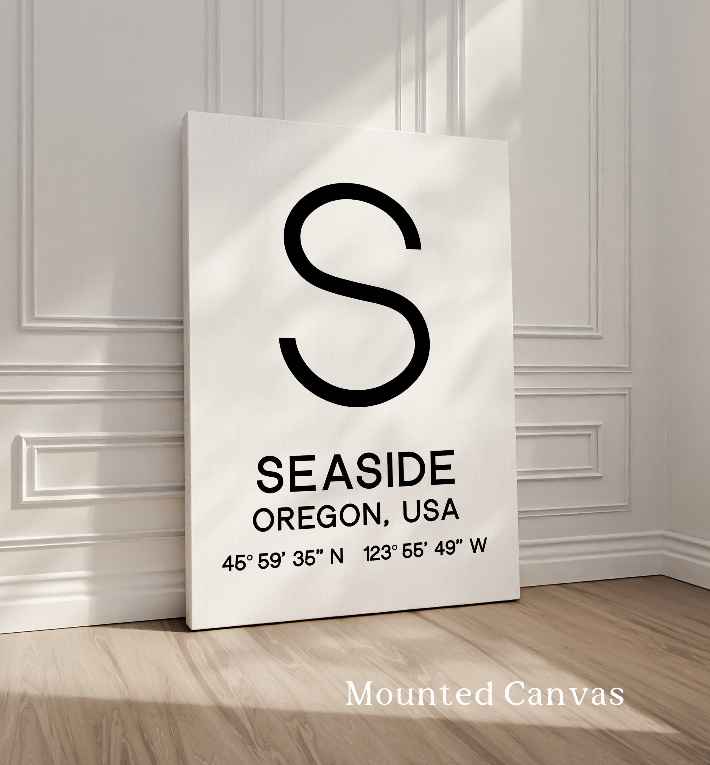 Seaside, Oregon with GPS Coordinates Minimalist Art Print • Travel • Coast - Image 2