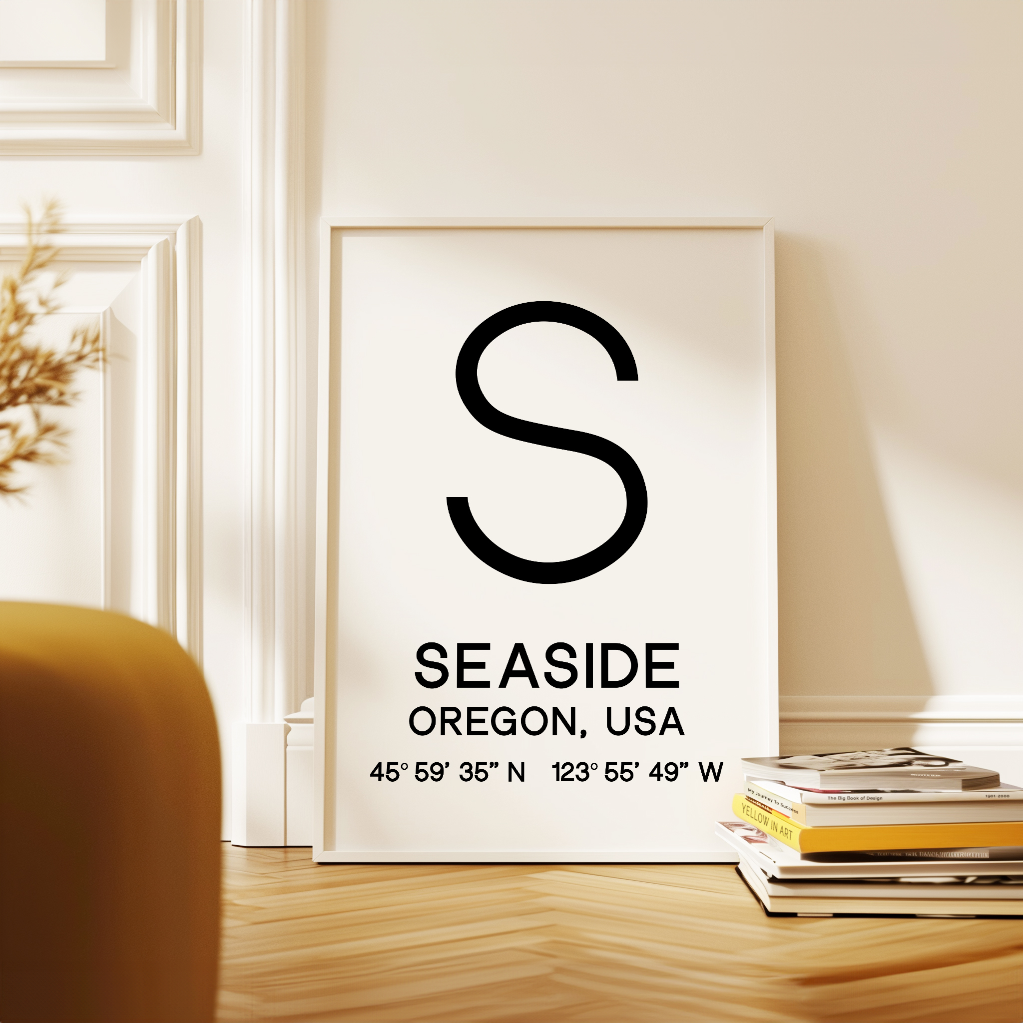 Seaside, Oregon with GPS Coordinates Minimalist Art Print • Travel • Coast - Image 5