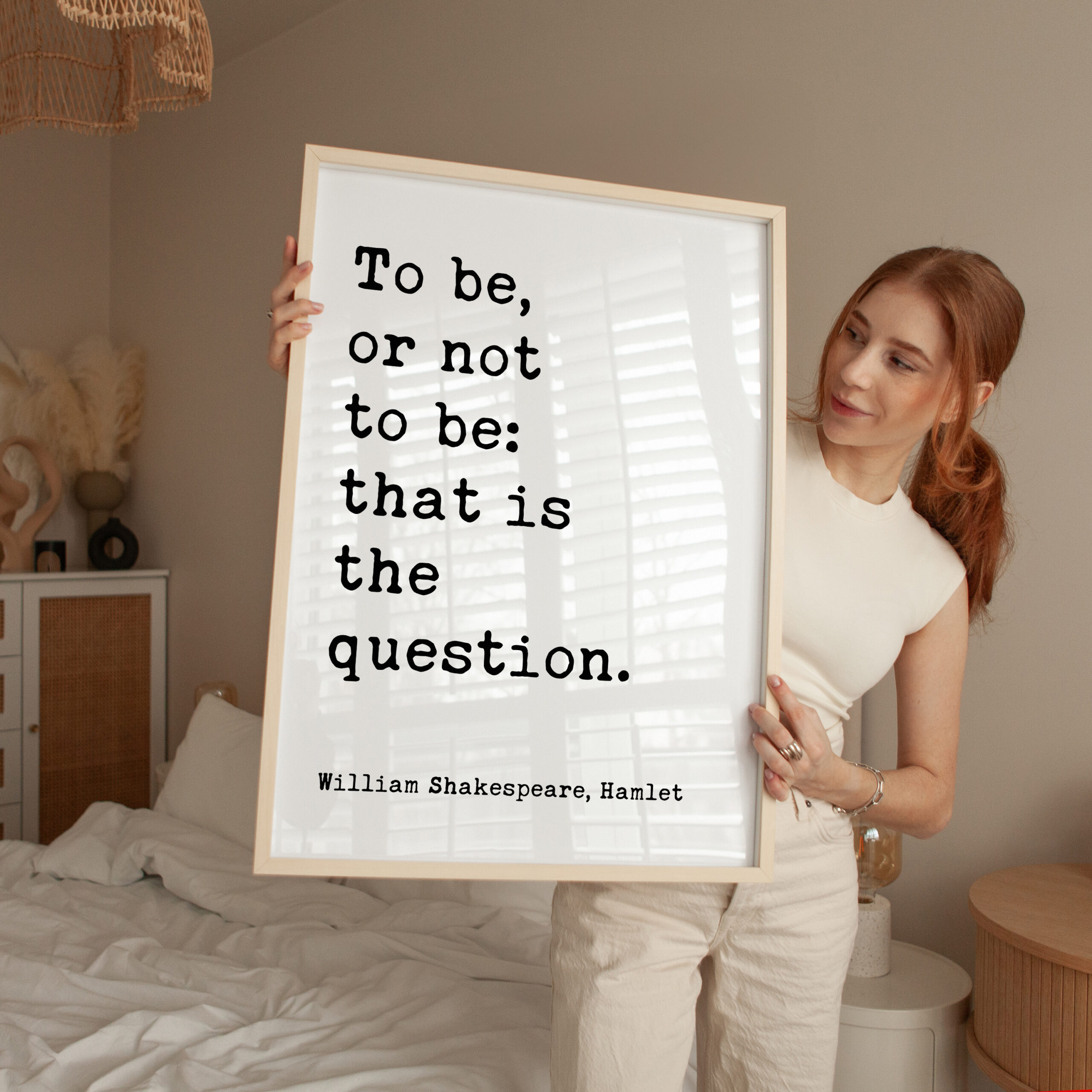 To be, or not to be: that is the question. • William Shakespeare Quote • Typography Art Print • Hamlet • Gift - Image 4