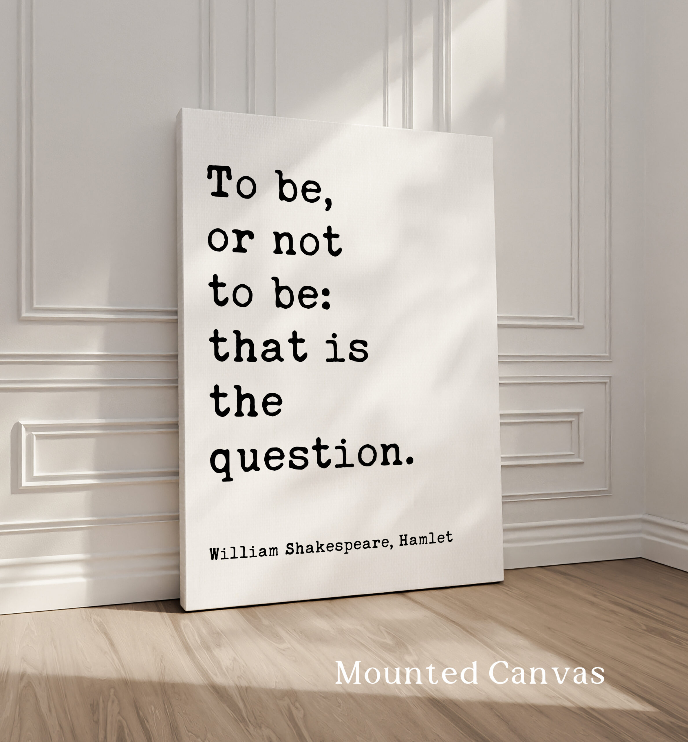 To be, or not to be: that is the question. • William Shakespeare Quote • Typography Art Print • Hamlet • Gift - Image 2