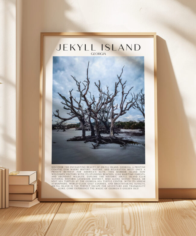 Jekyll Island, Georgia Typography Art Print • Driftwood Beach • Photo • Travel