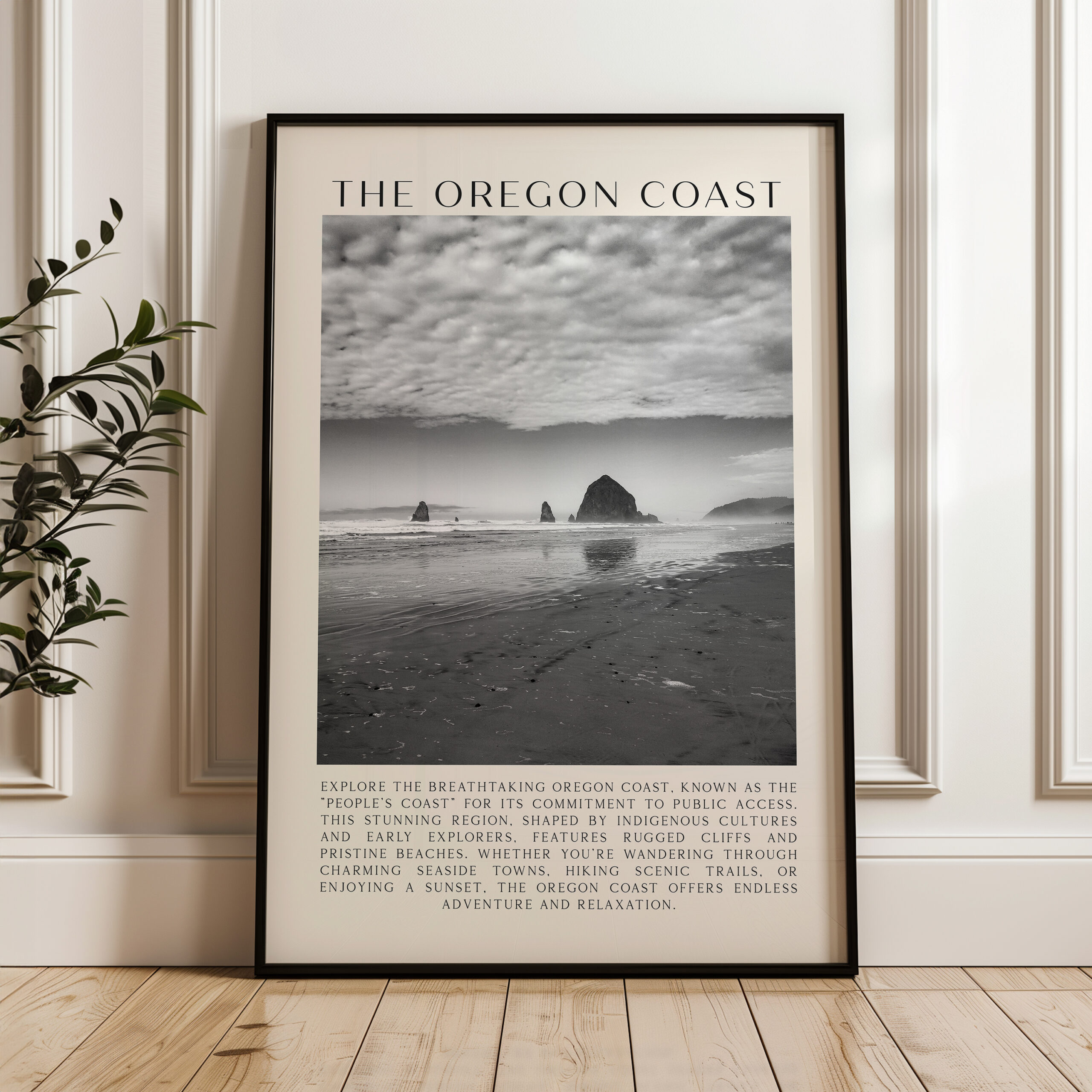 The Oregon Coast Typography Art Print • Cannon Beach • Photo • Travel • The People's Coast