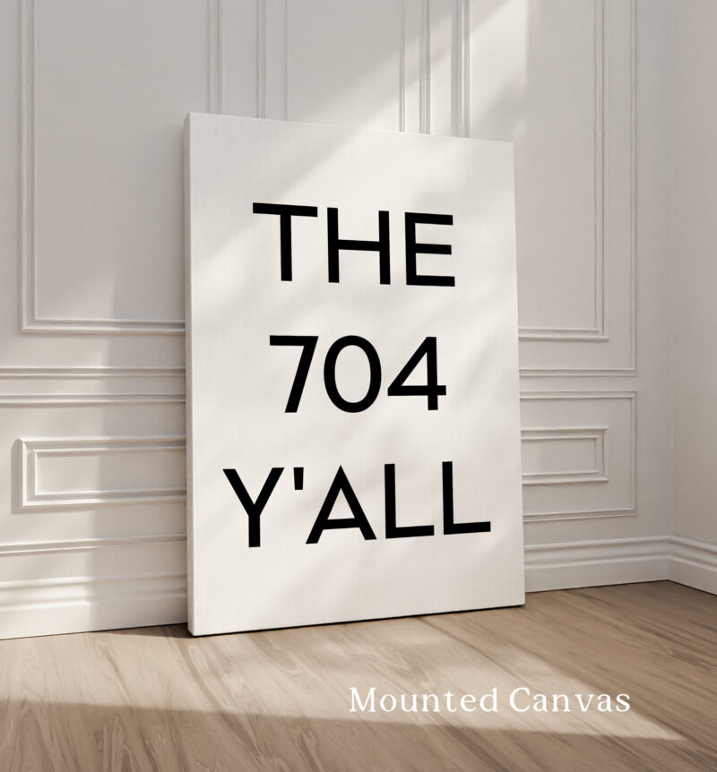 The 704 Y'all Minimalist Typography Art Print • Charlotte, North ...