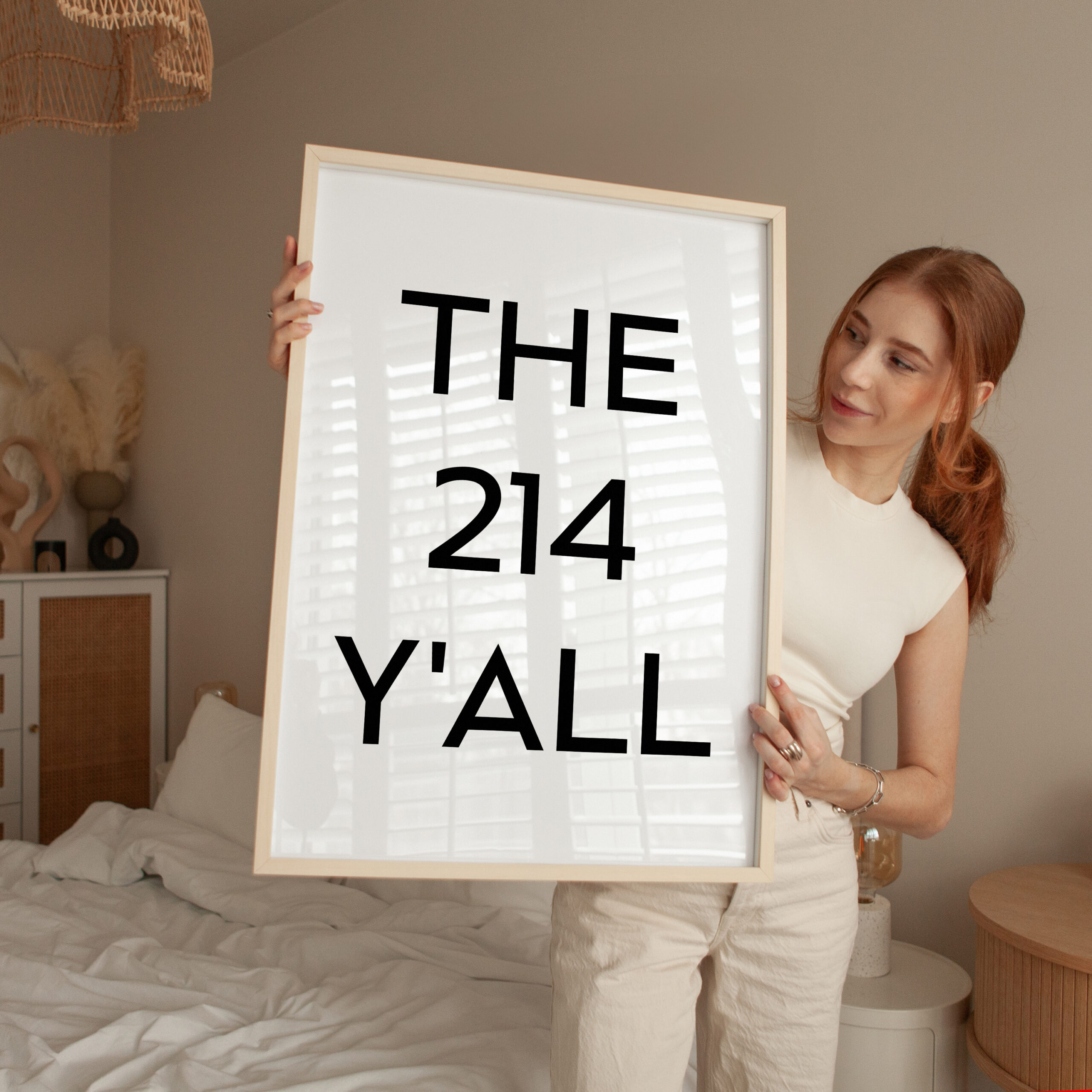 The 214 Y'all Minimalist Art Print • Dallas, Texas • Original Area Code • History • Culture - Image 3