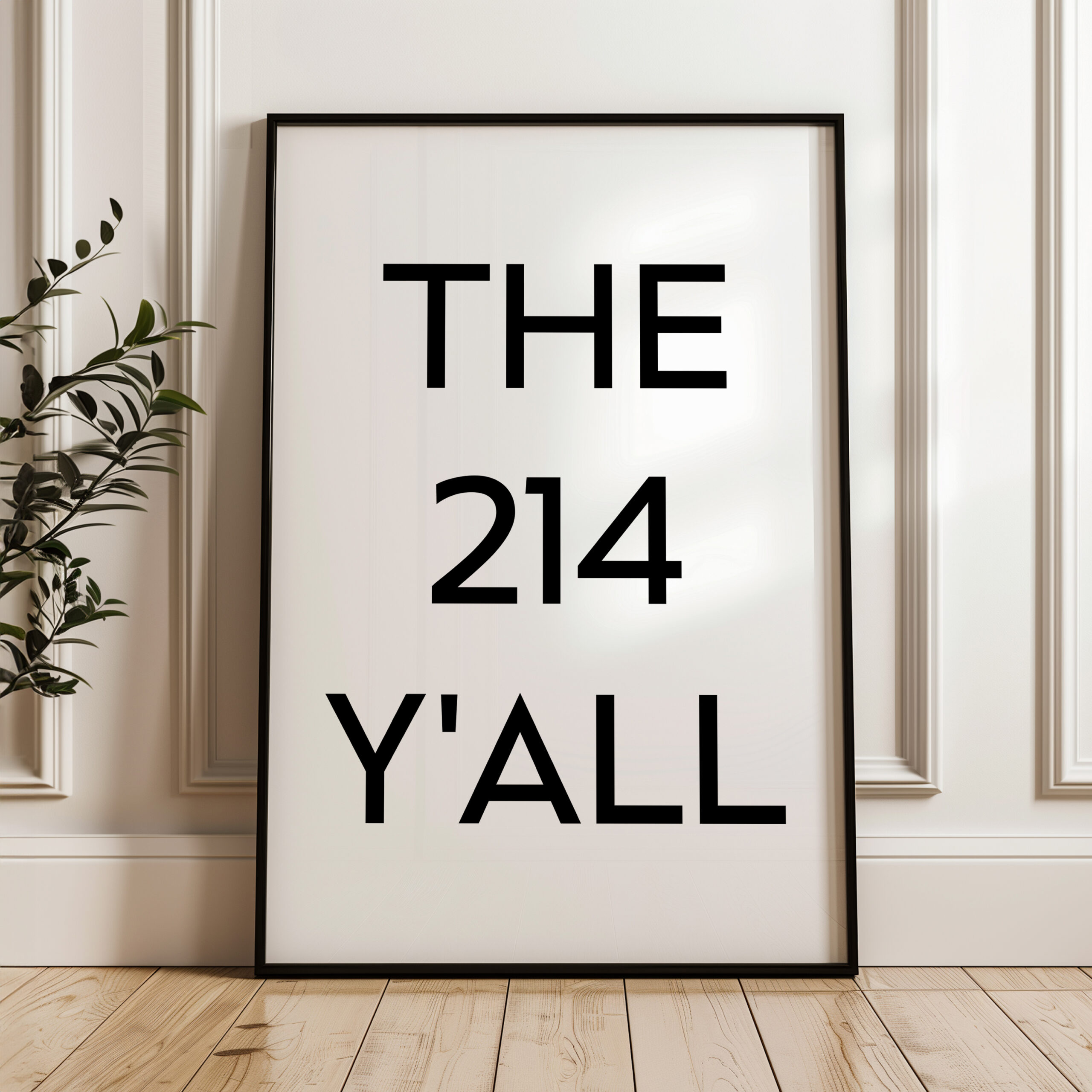 The 214 Y'all Minimalist Art Print • Dallas, Texas • Original Area Code • History • Culture - Image 4
