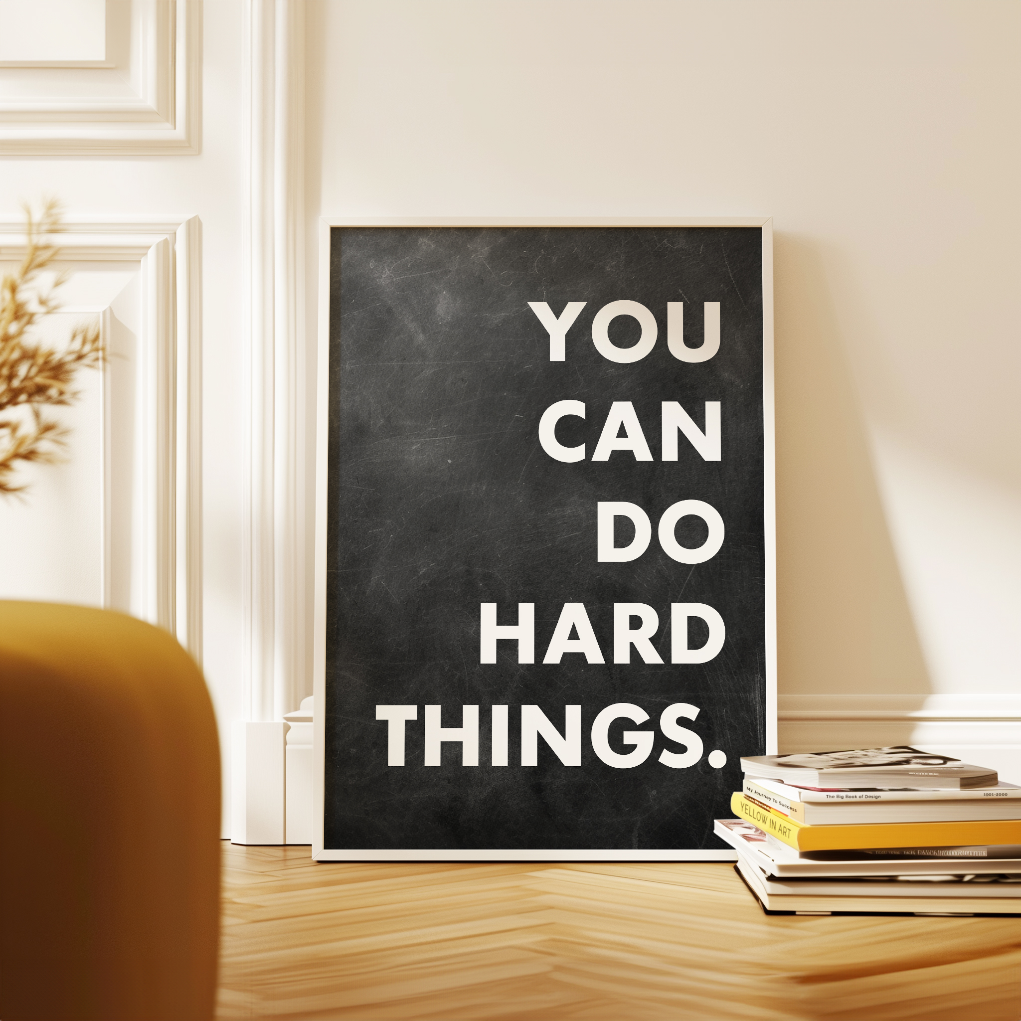 You Can Do Hard Things. Quote Typography Art Print - Image 4