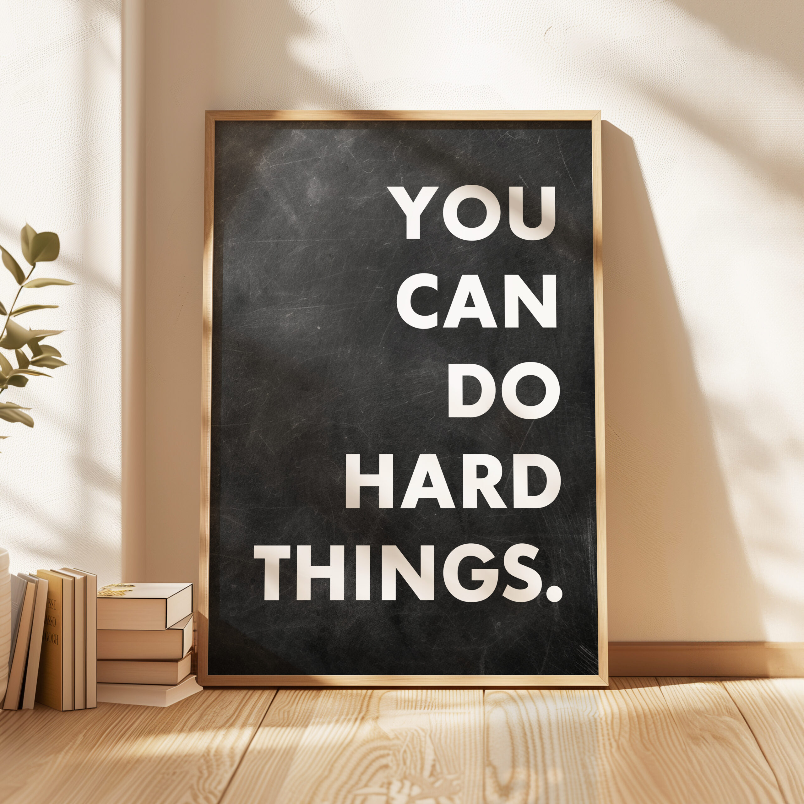 You Can Do Hard Things. Quote Typography Art Print - Image 5