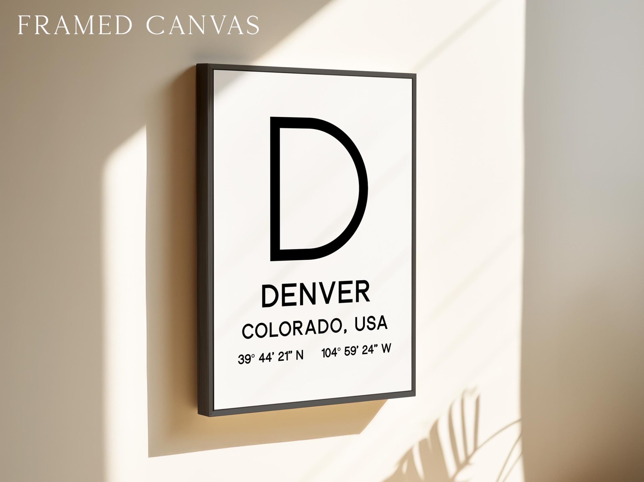 Denver, Colorado with GPS Coordinates Typography Art Print - Image 3