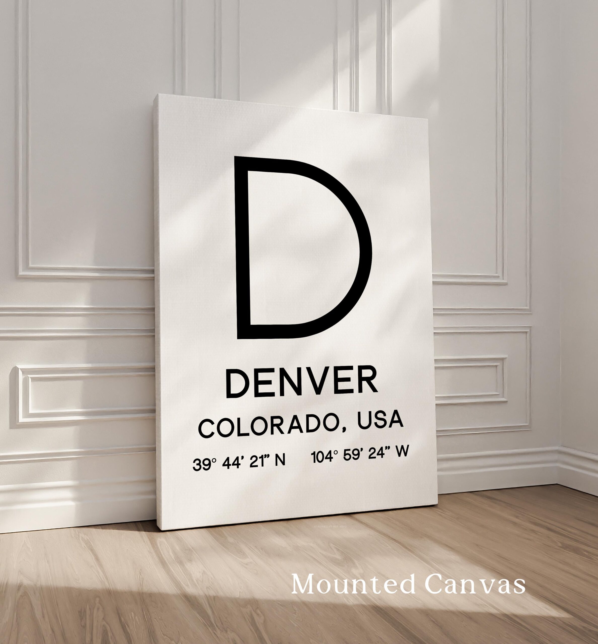 Denver, Colorado with GPS Coordinates Typography Art Print - Image 2