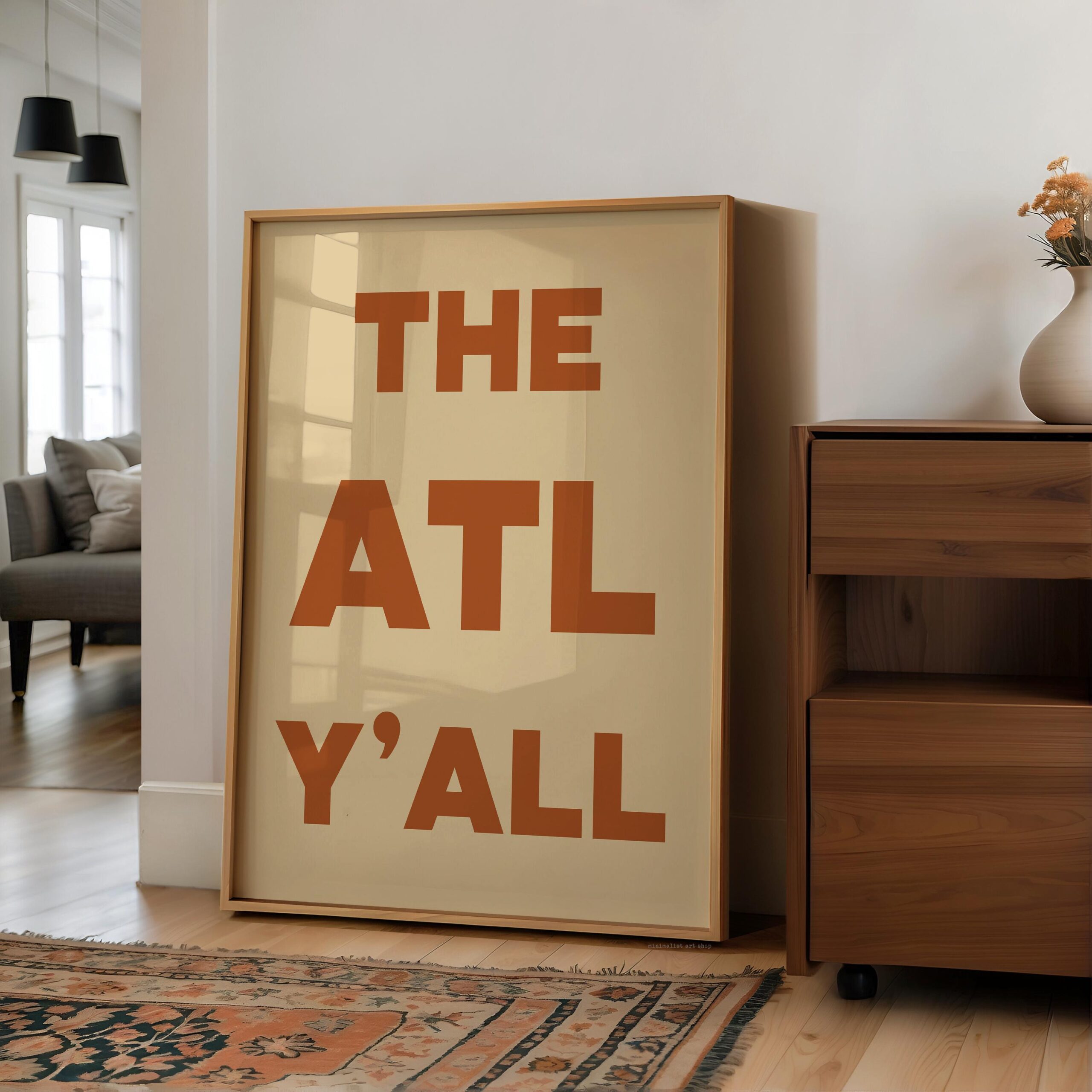 The ATL Y'all Minimalist Typography Art Print • Atlanta, Georgia • ATL • History • Culture • Mid-Century - Image 6