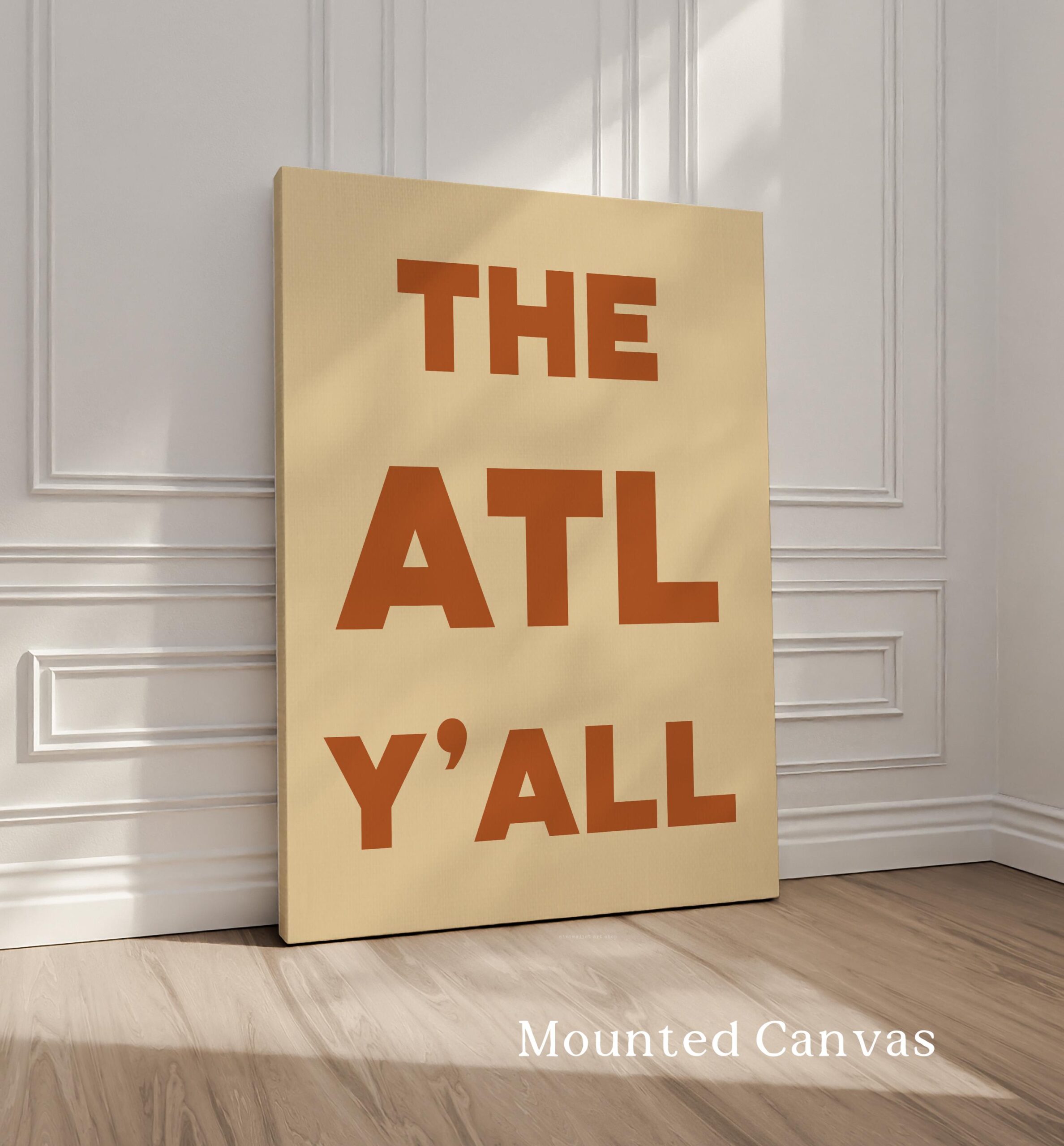 The ATL Y'all Minimalist Typography Art Print • Atlanta, Georgia • ATL • History • Culture • Mid-Century - Image 2