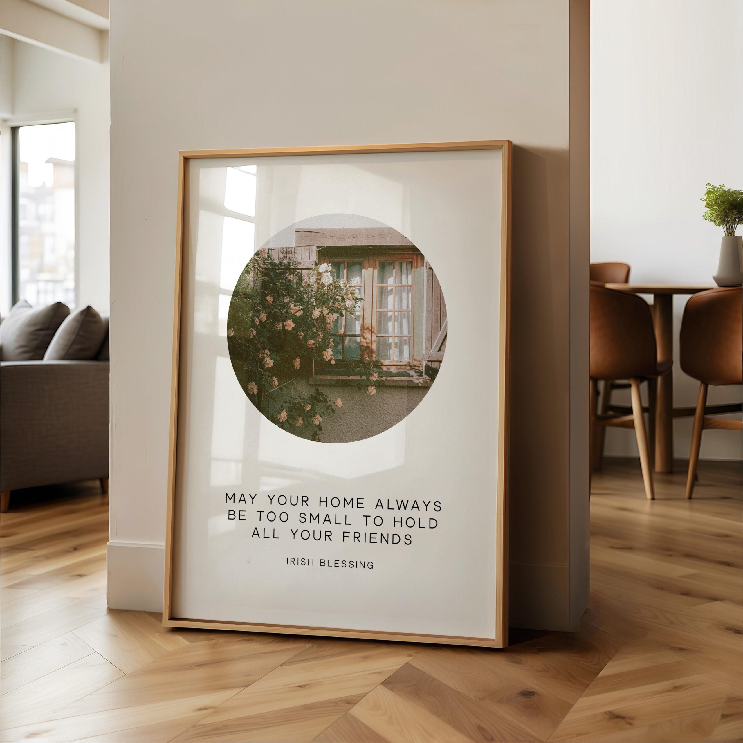 May Your Home Always Be Too Small To Hold All Your Friends • Irish Blessing • Typography Photo Print • Housewarming Gift - Image 7