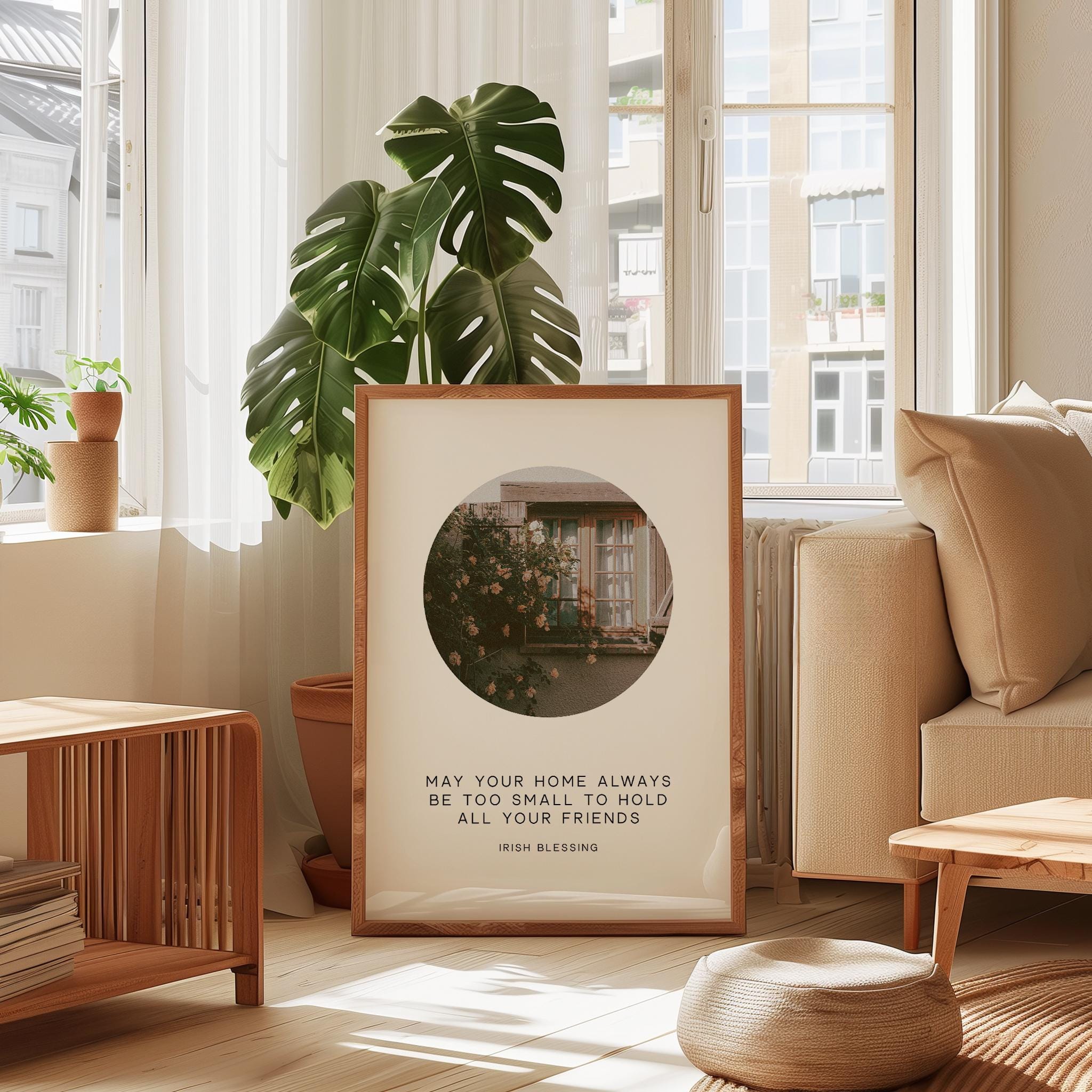 May Your Home Always Be Too Small To Hold All Your Friends • Irish Blessing • Typography Photo Print • Housewarming Gift - Image 6