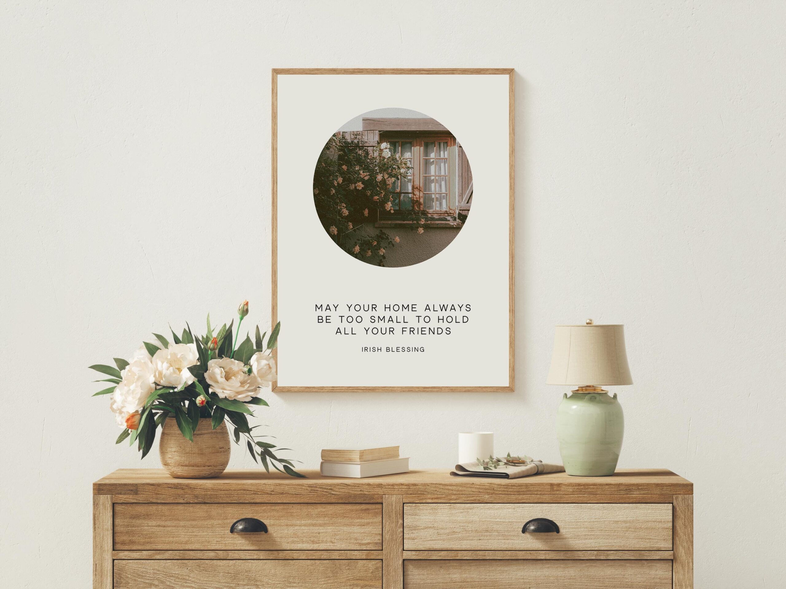May Your Home Always Be Too Small To Hold All Your Friends • Irish Blessing • Typography Photo Print • Housewarming Gift - Image 4