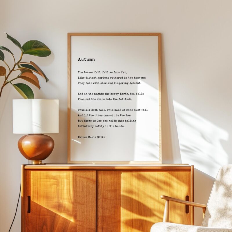 Autumn Poem by Rainer Maria Rilke Typography Print • Poetry Prints • Fall - Image 6