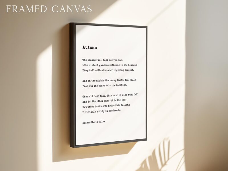 Autumn Poem by Rainer Maria Rilke Typography Print • Poetry Prints • Fall - Image 3