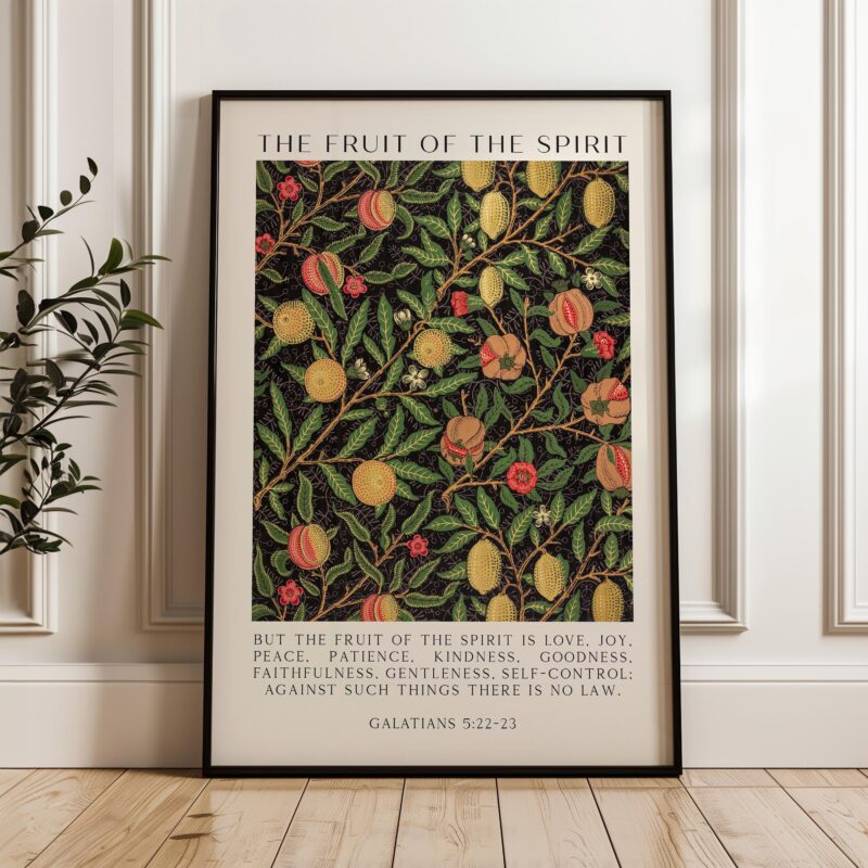 Fruit of the Spirit •  But the fruit of the Spirit is love, joy, peace, patience, kindness • Galatians 5:22-23 • Typography Art Print - Image 7