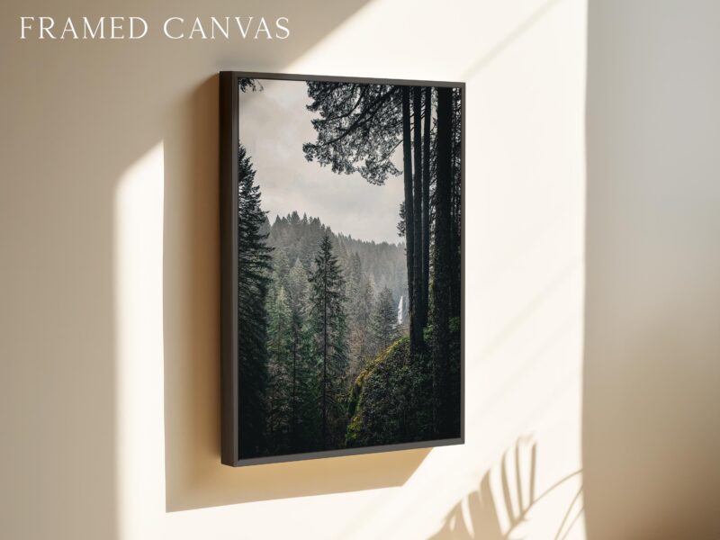 Silver Falls State Park Wall Art – Oregon Forest Photography Print – Moody Waterfall Landscape Décor, Pacific Northwest Nature Photo - Image 3