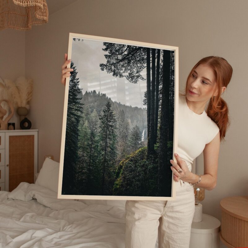 Silver Falls State Park Wall Art – Oregon Forest Photography Print – Moody Waterfall Landscape Décor, Pacific Northwest Nature Photo - Image 4
