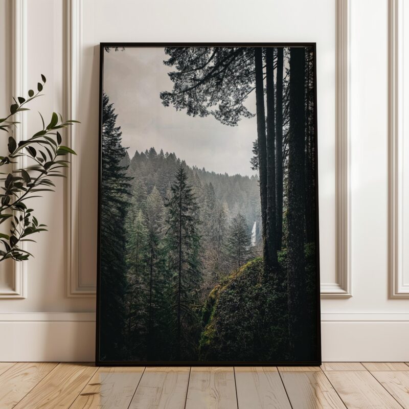 Silver Falls State Park Wall Art – Oregon Forest Photography Print – Moody Waterfall Landscape Décor, Pacific Northwest Nature Photo - Image 6