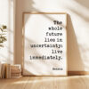 Seneca Quote Wall Art – “The Whole Future Lies in Uncertainty” Stoic Philosophy Print Seneca Quote Wall Art – “The Whole Future Lies in Uncertainty” Stoic Philosophy Print