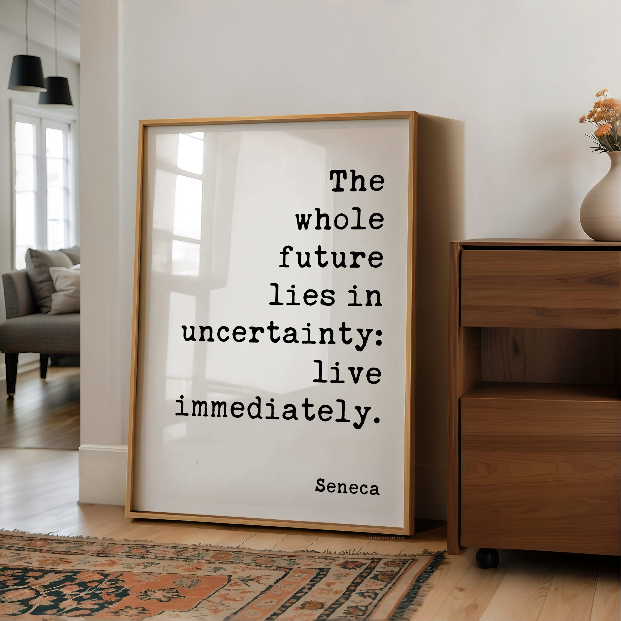 Seneca Quote Wall Art – “The Whole Future Lies in Uncertainty” Stoic Philosophy Print - Image 7