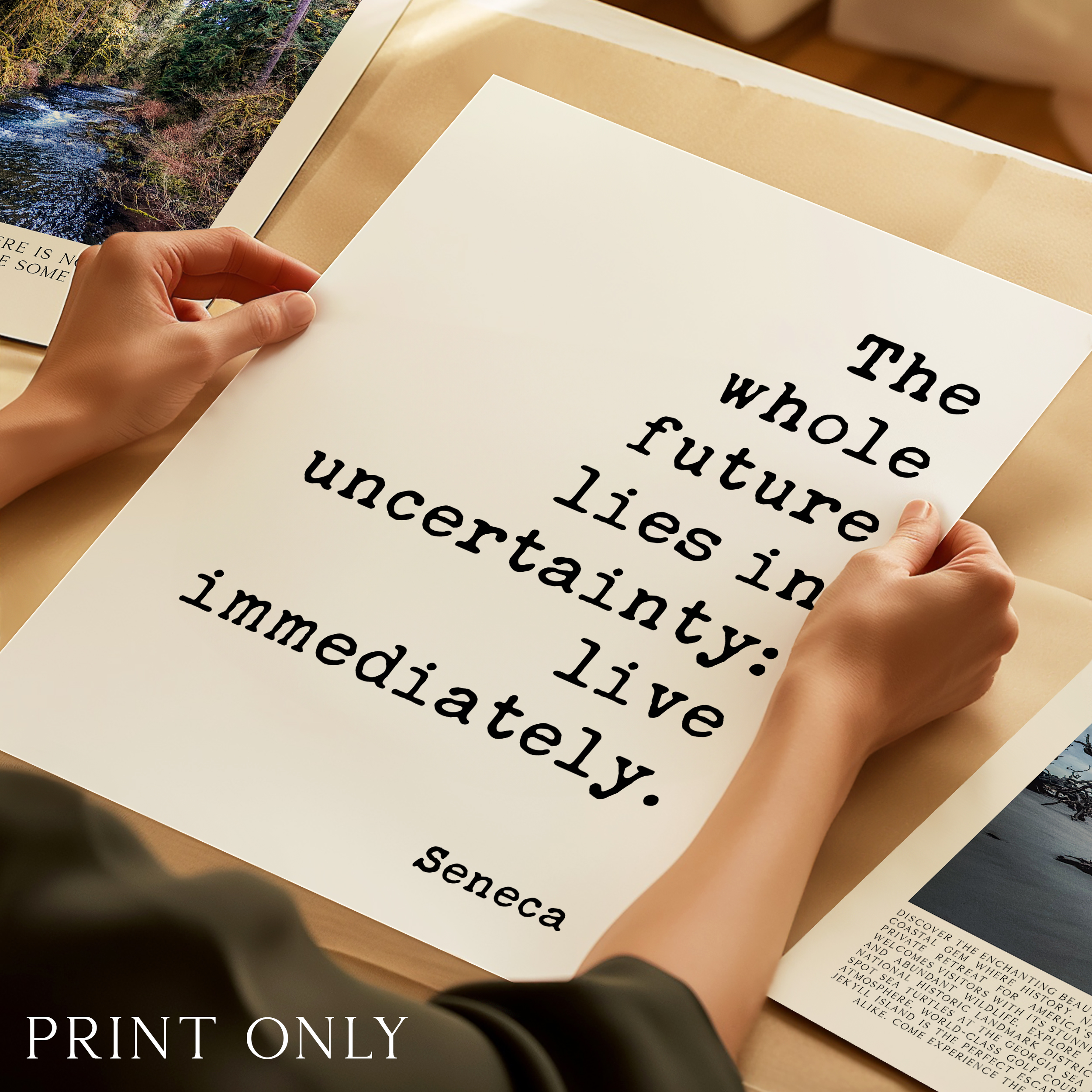 Seneca Quote Wall Art – “The Whole Future Lies in Uncertainty” Stoic Philosophy Print - Image 4