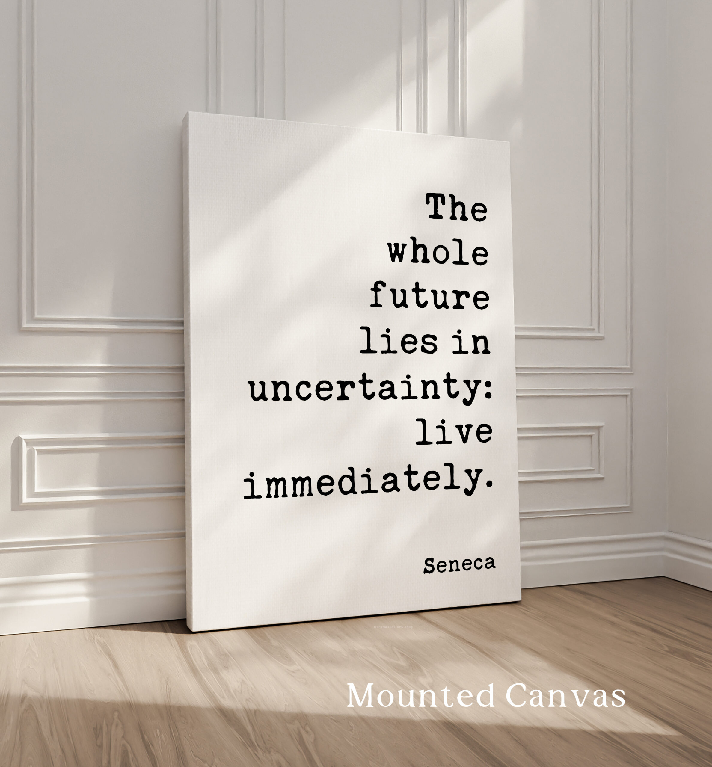 Seneca Quote Wall Art – “The Whole Future Lies in Uncertainty” Stoic Philosophy Print - Image 2