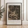 Mary Shelley Frankenstein Quote Wall Art – “Oh! Be Men...” Engraving by W. Chevalier Print