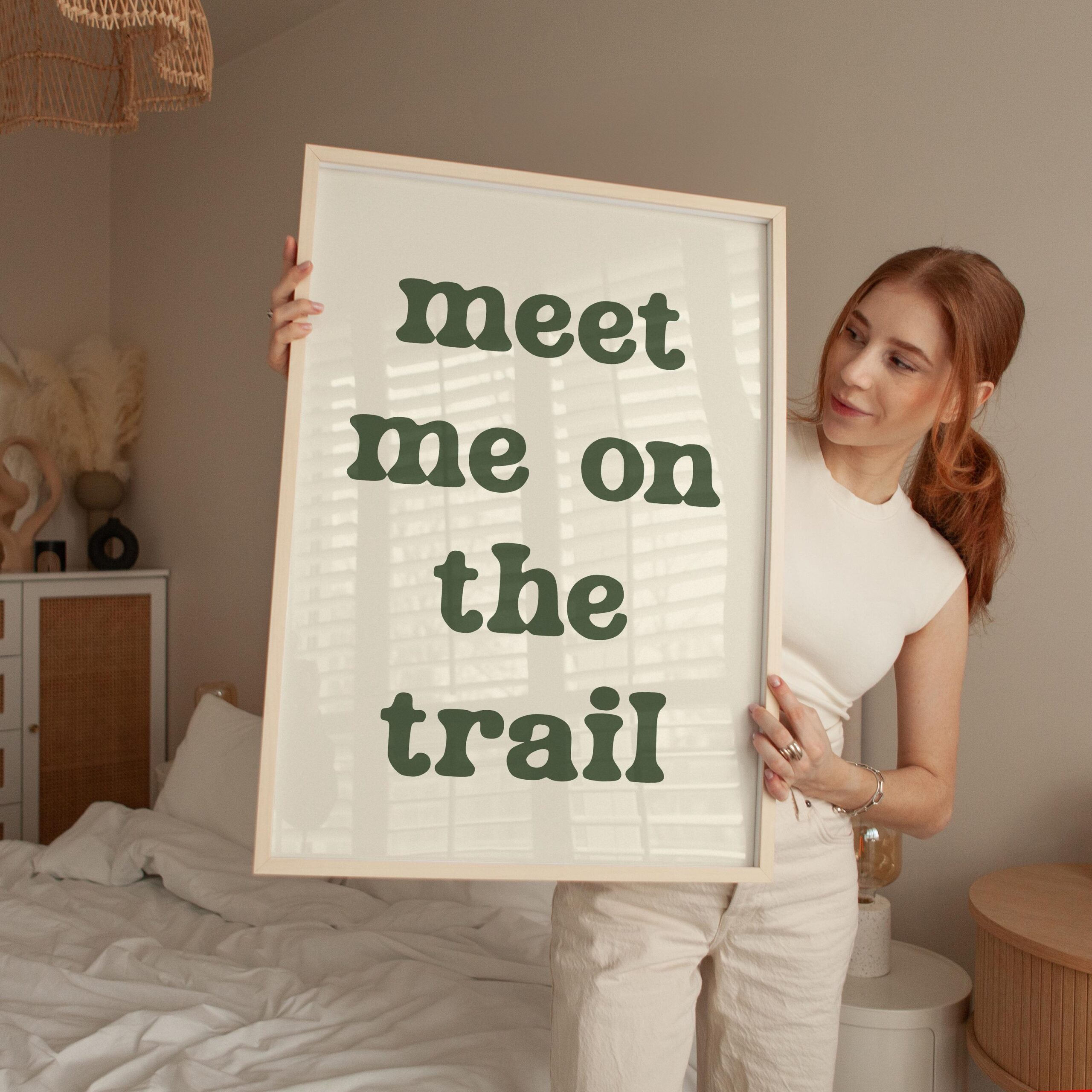 Meet Me on the Trail Wall Art • Hiking Typography Print • Outdoor Adventure Home Decor - Image 5