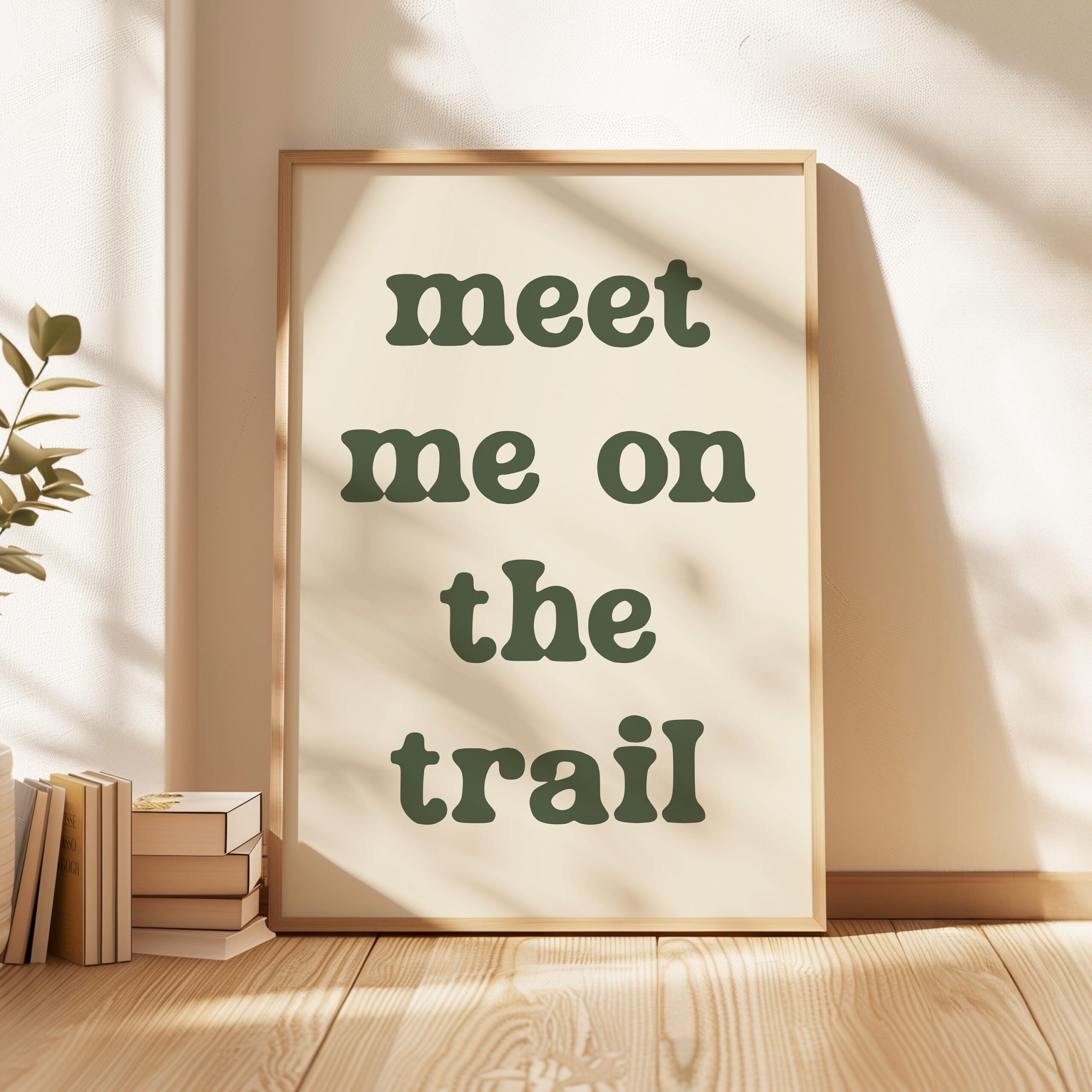 Meet Me on the Trail Wall Art • Hiking Typography Print • Outdoor Adventure Home Decor - Image 6