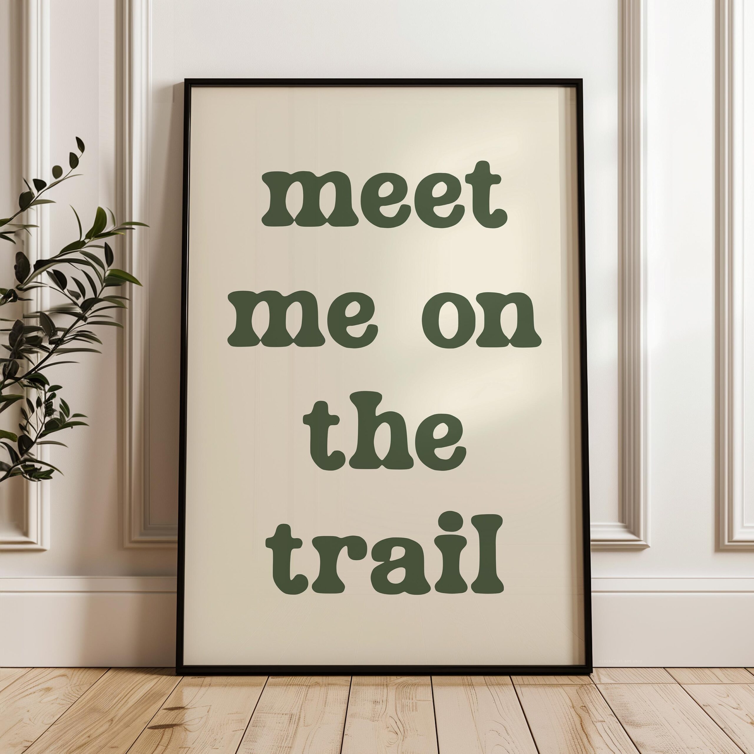 Meet Me on the Trail Wall Art • Hiking Typography Print • Outdoor Adventure Home Decor - Image 7