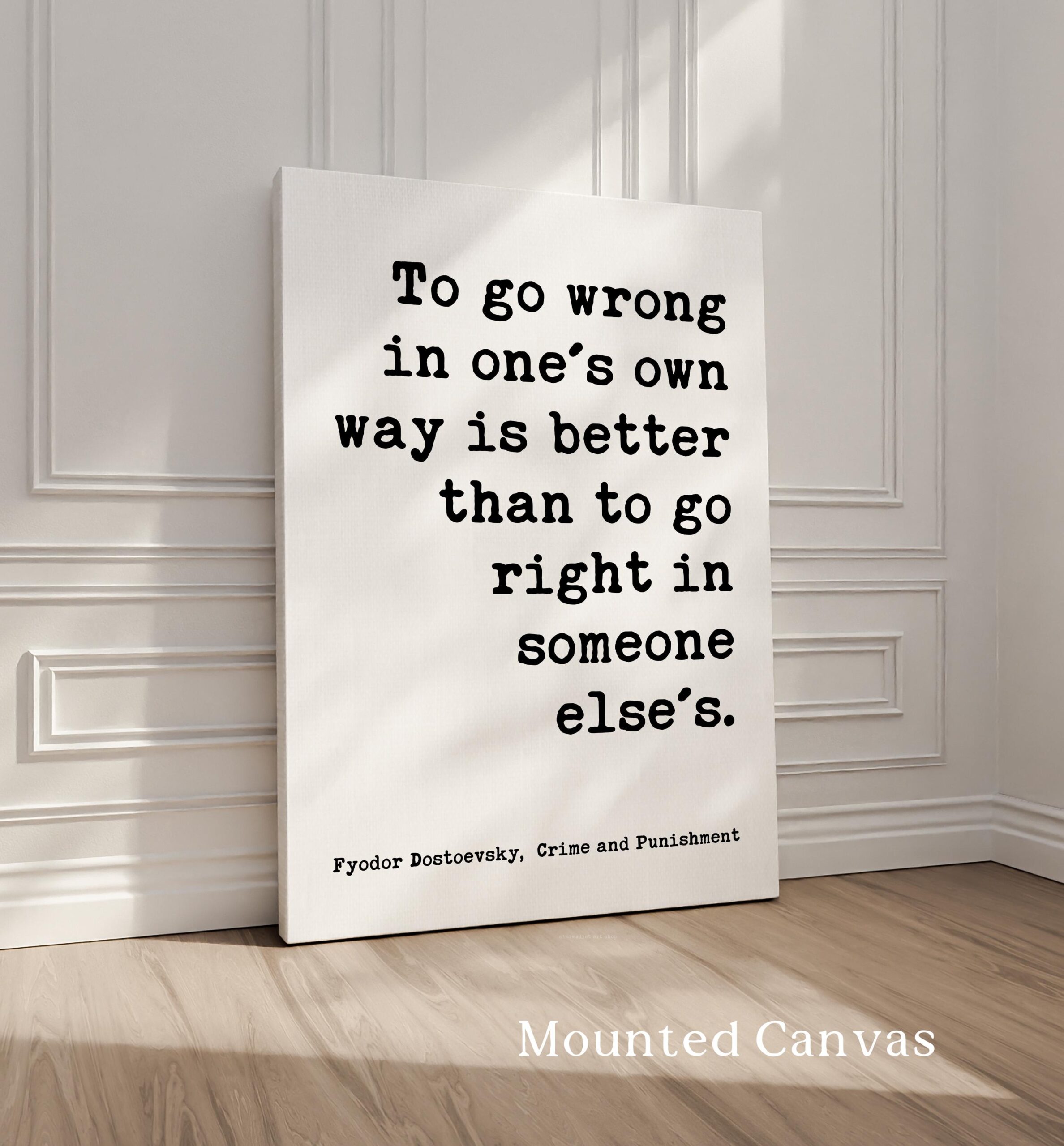 To Go Wrong in One’s Own Way, Fyodor Dostoevsky Quote, Classic Literature Wall Art - Image 2