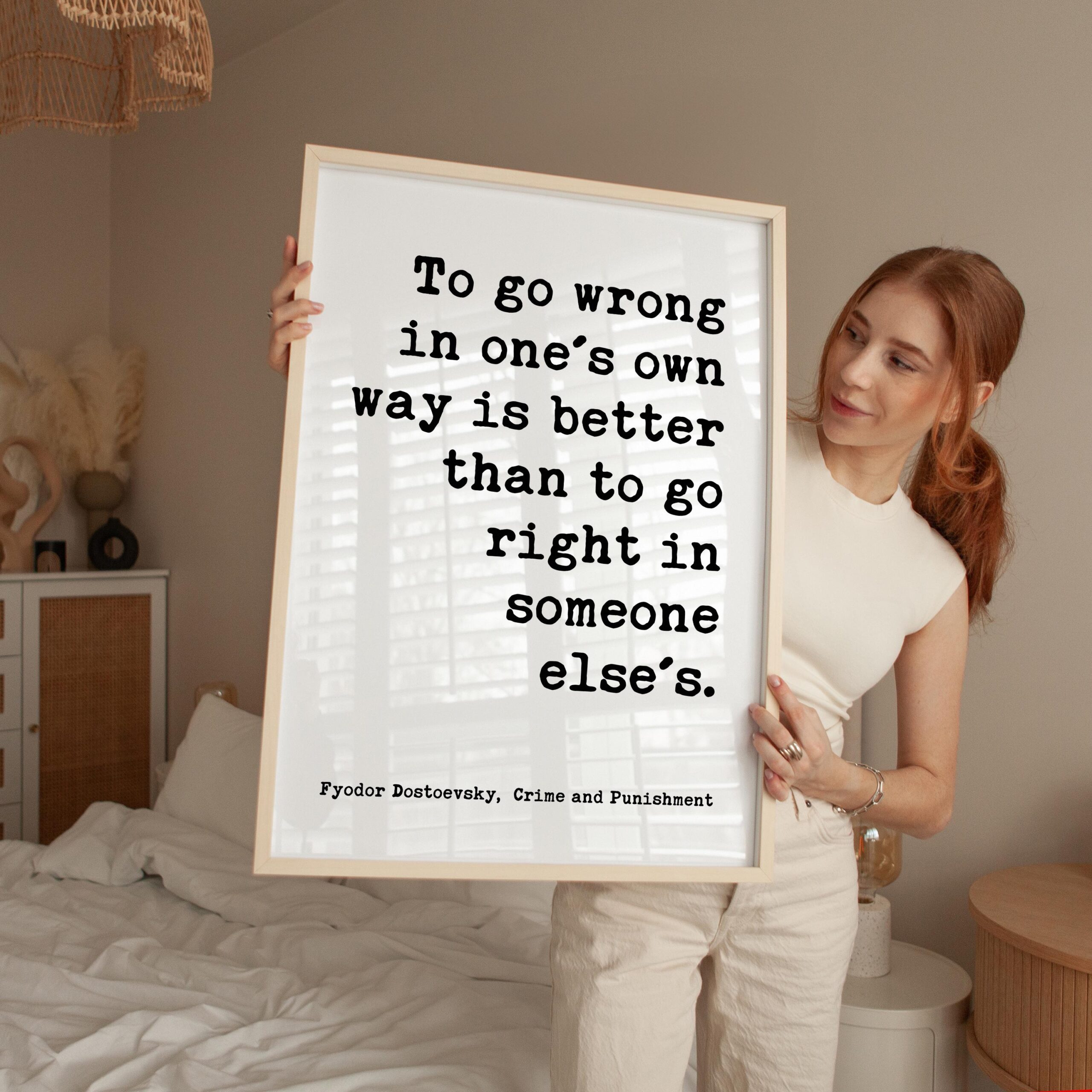 To Go Wrong in One’s Own Way, Fyodor Dostoevsky Quote, Classic Literature Wall Art - Image 5