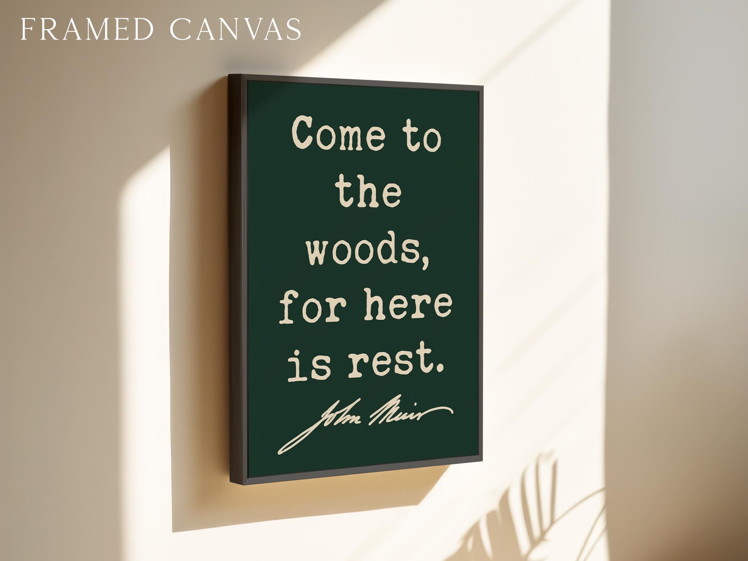 Come to the Woods, for Here is Rest • John Muir Quote • Typography Art Print - Image 3
