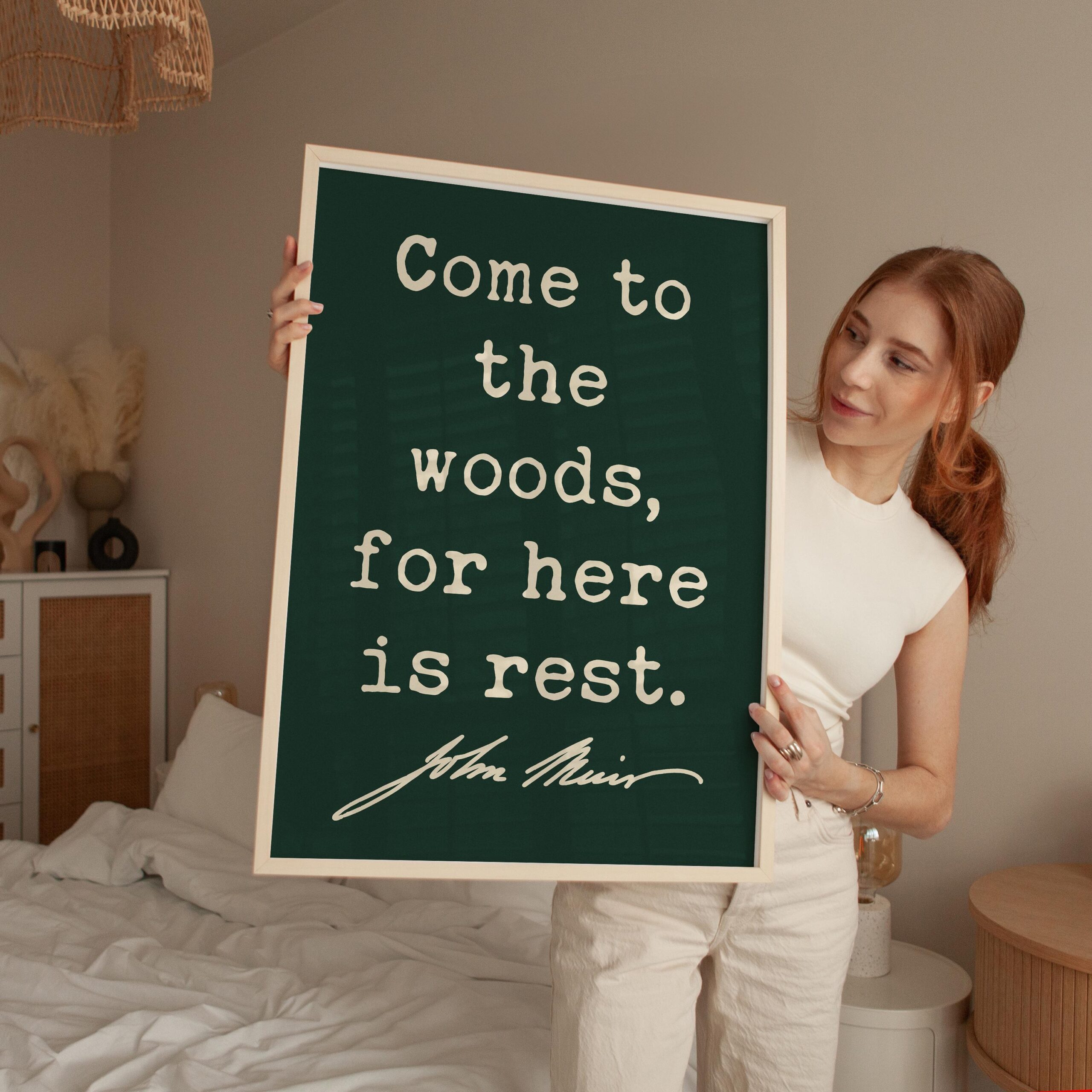 Come to the Woods, for Here is Rest • John Muir Quote • Typography Art Print - Image 5