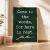 Come to the Woods, for Here is Rest • John Muir Quote • Typography Art Print Come to the Woods, for Here is Rest • John Muir Quote • Typography Art Print