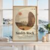 Smith Rock Oregon Print - Mid-Century Travel Poster - Wall Art - Nature Decor