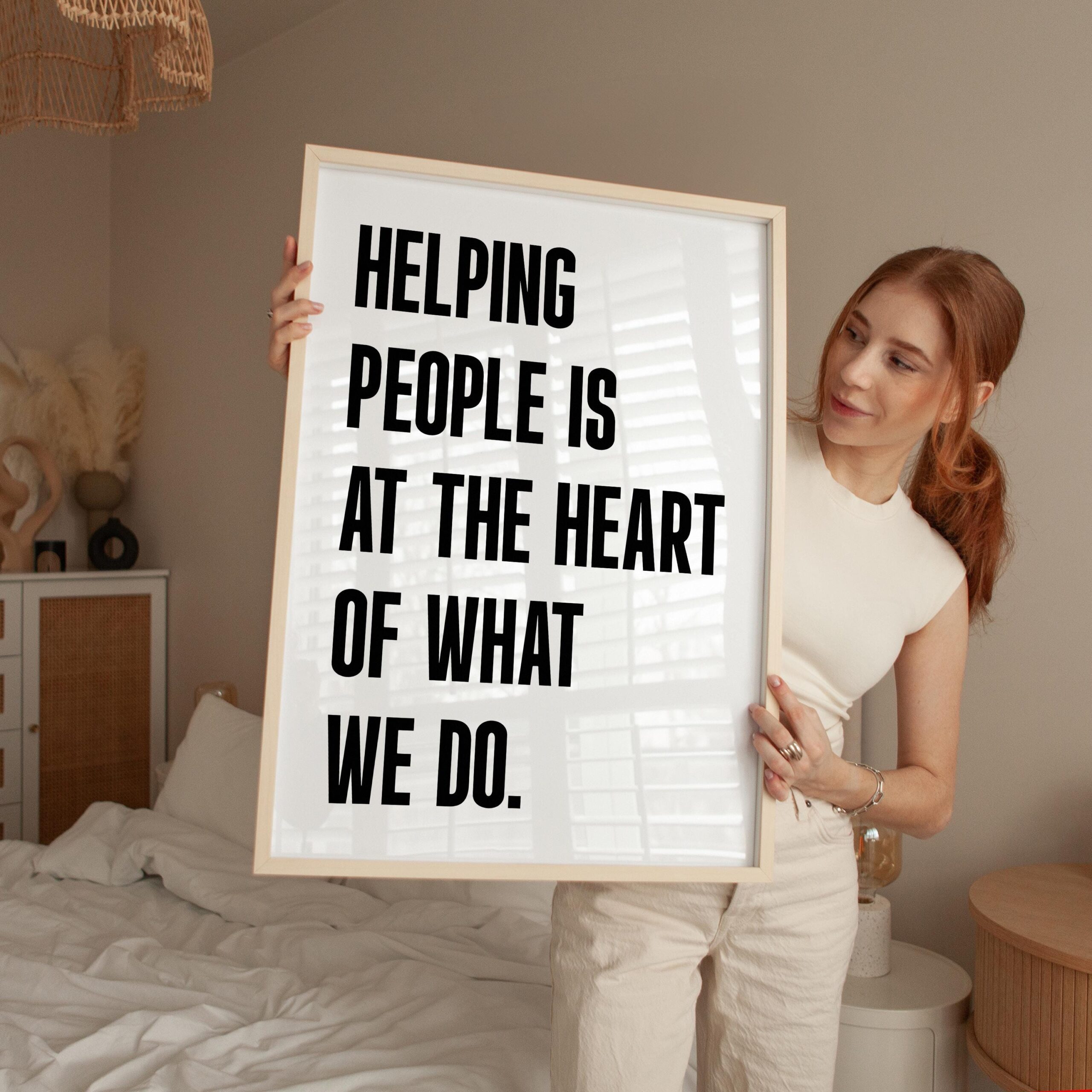 Motivational Office Wall Art • Helping People Quote Print • Minimalist Typography • Business Decor - Image 5