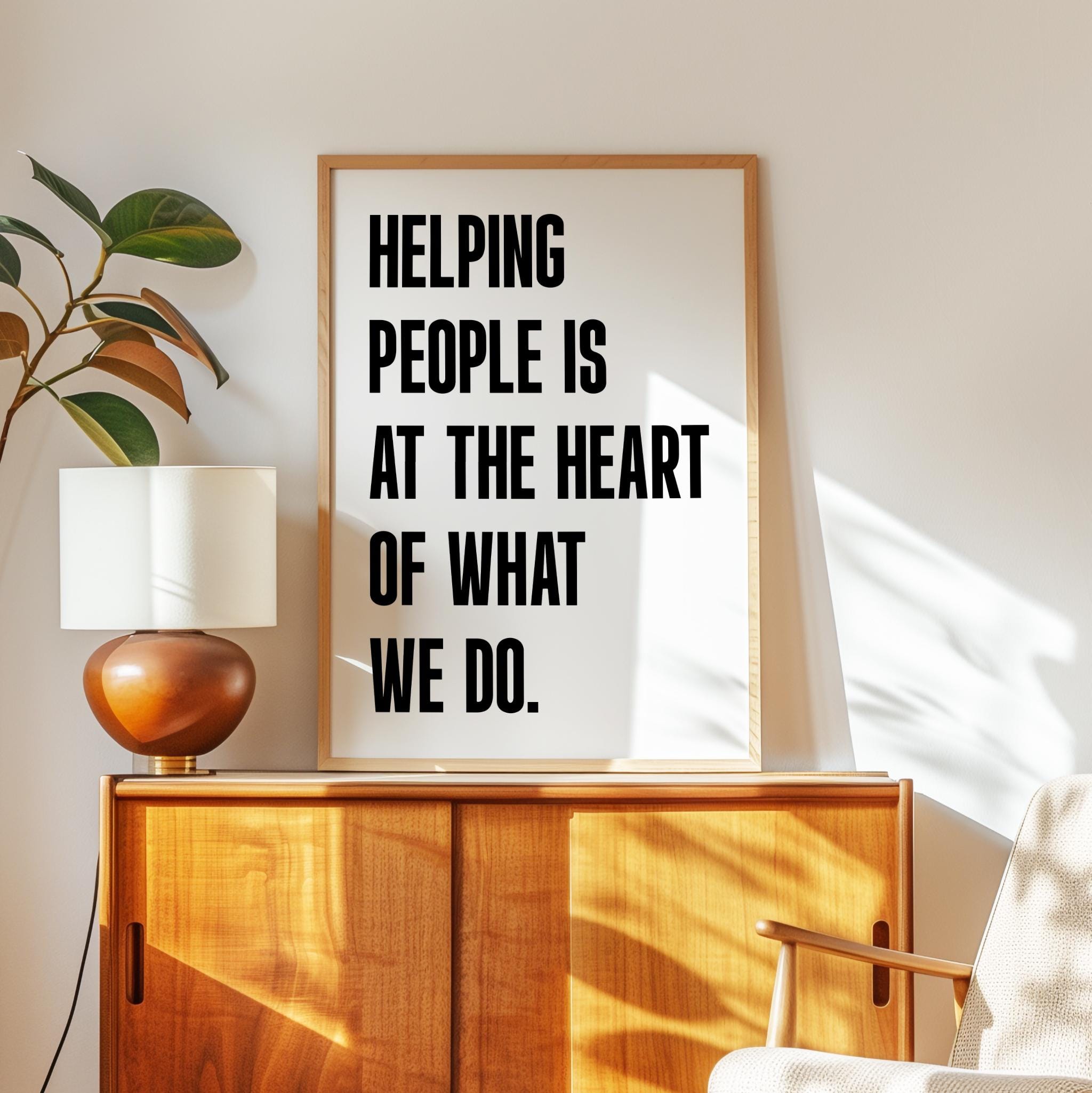 Motivational Office Wall Art • Helping People Quote Print • Minimalist Typography • Business Decor - Image 7