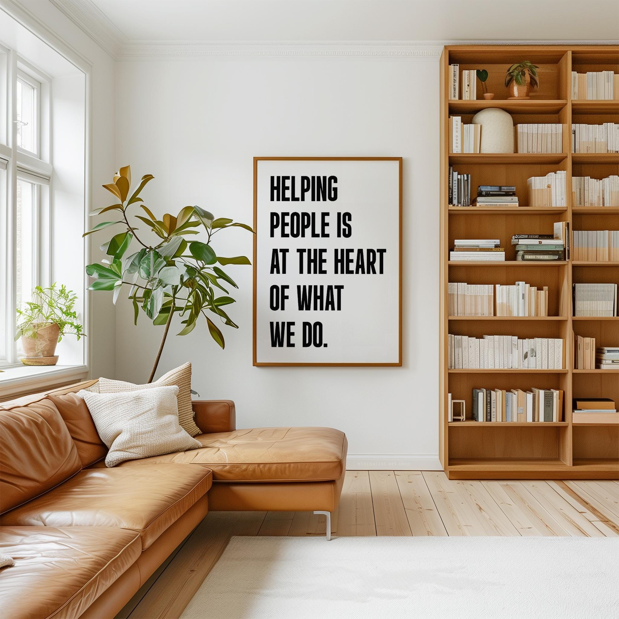 Motivational Office Wall Art • Helping People Quote Print • Minimalist Typography • Business Decor - Image 8