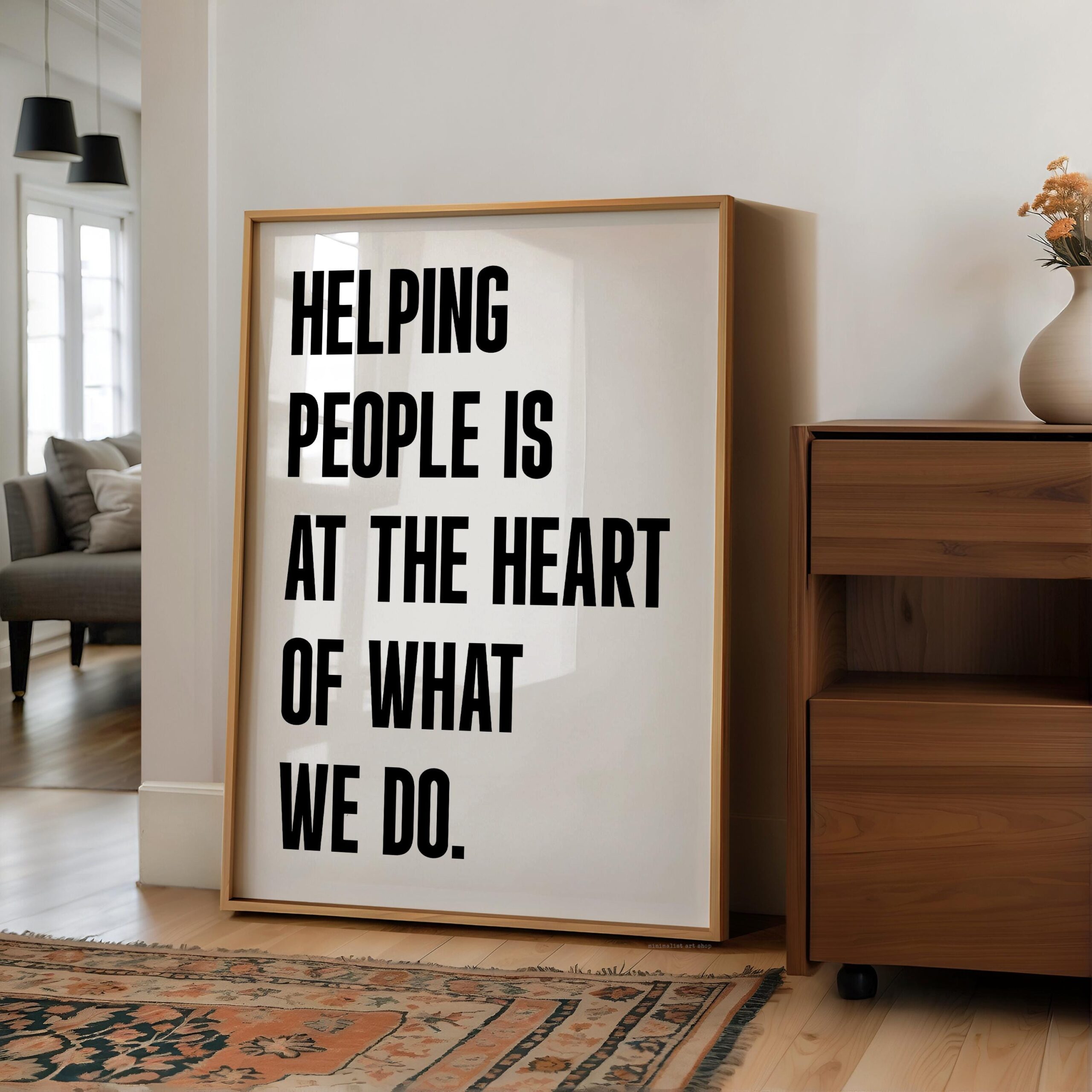 Motivational Office Wall Art • Helping People Quote Print • Minimalist Typography • Business Decor - Image 9