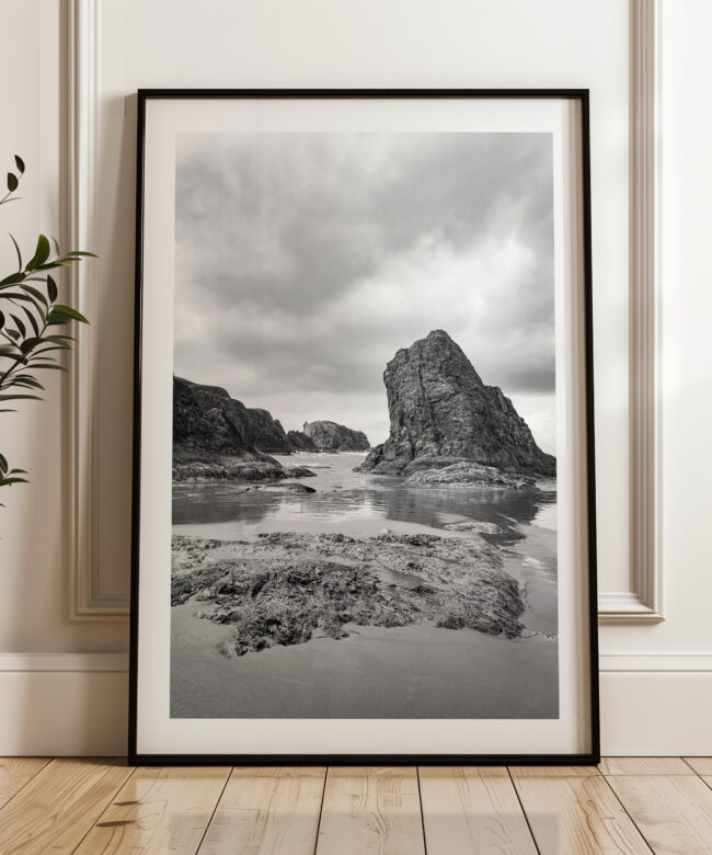 Bandon Beach Black White Photo Print Oregon Coast • Wall Art Moody • Photography Jessie Dysart
