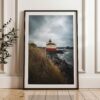 Coquille River Lighthouse Print in Bandon, Oregon, Moody Coastal Photography by Jessie Dysart